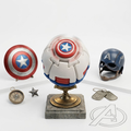 Captain America Kinetic Fidget Sphere | 3D Printed Rotating Desk Toy & Collector's Stand