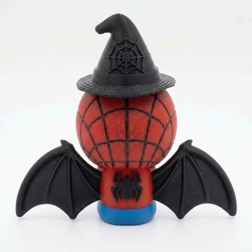 3D Printed Hanging Spider Fridge Magnet Set - Upside Down Web- Slinging Magnetic Clips for Notes, Photos & Home Decor（Halloween Edition）
