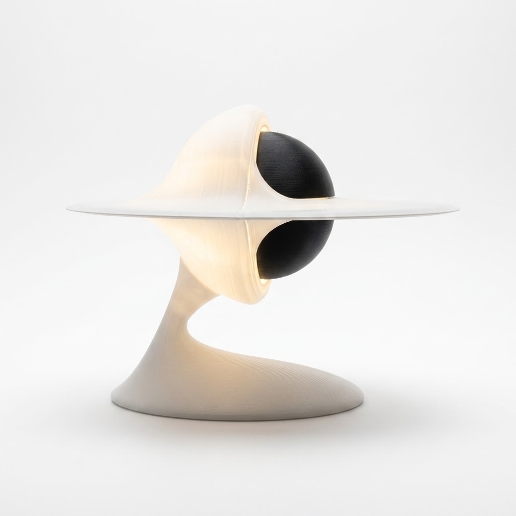 Gargantua 3D Printed Black Hole Lamp | Ambient Accretion Disk Desk Light