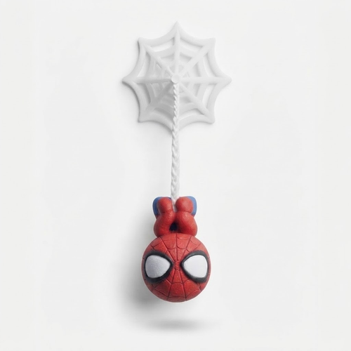 3D Printed Hanging Spider Fridge Magnet Set - Upside Down Web-Slinging Magnetic Clips for Notes, Photos & Home Decor