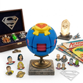 Super-Man Kinetic Fidget Sphere | 3D Printed Rotating Desk Toy & Collector's Stand