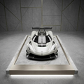 1:32 Koenigsegg Jesko Diecast Hypercar Model – Fully Opening Parts with Carbon Fiber Style Display Base