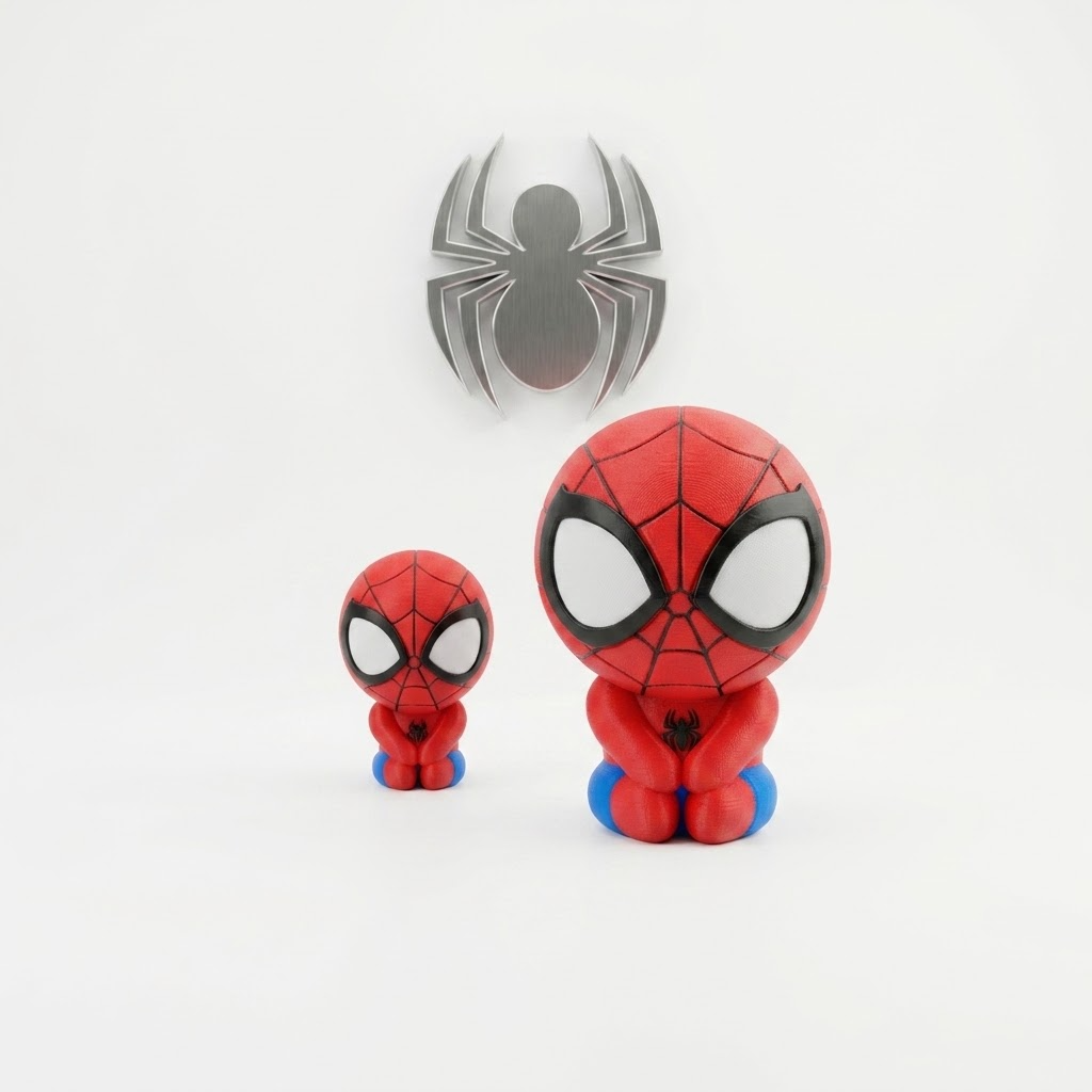 3D Printed Hanging Spider Fridge Magnet Set - Upside Down Web-Slinging Magnetic Clips for Notes, Photos & Home Decor